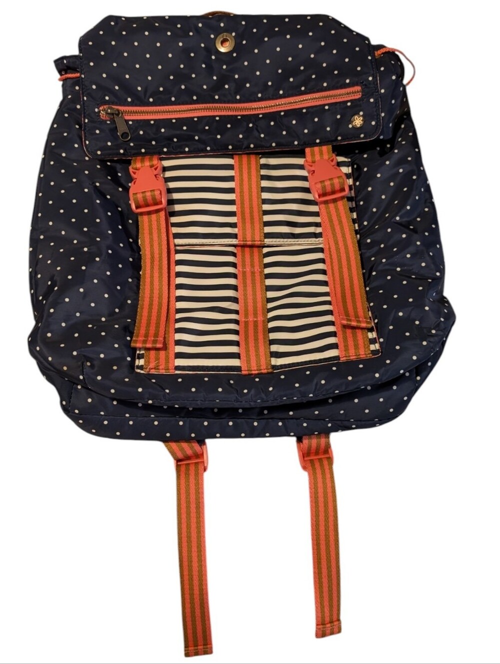 Matilda Jane Backpack Book Bag 435 Blue Polka Dots Striped
